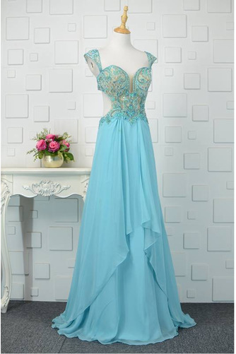 Robe de bal Luxueux Perle Norme Dos nu Mousseline Sans Manches - Page 2