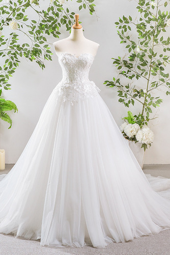 Robe de mariée Longue noble Décolleté Dans le Dos A-ligne Printemps - Page 1