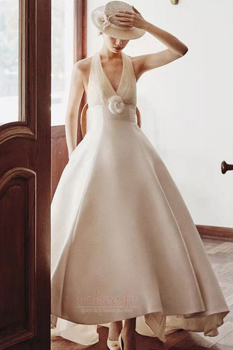 Robe de mariée A-ligne Salle des fêtes Naturel taille Satin Printemps - Page 5