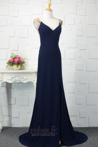 Robe de soirée Longue Sans Manches Naturel taille Fourchure Frontale - Page 2