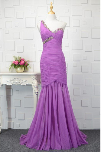 Robe de bal Une épaule Traîne Courte Dos nu Elégant Automne Ballon - Page 1