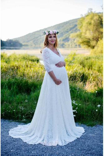Robe de mariée Taille haute Maternité Empire Dentelle Tulle De plein air - Page 2