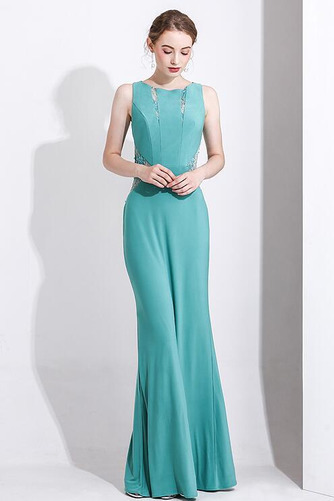 Robe de soirée Satin Élastique Glissière Près du corps Naturel taille - Page 1