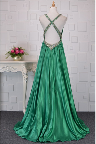 Robe de bal Dos nu Étirer Satin Col en V Empire Luxueux Automne - Page 2
