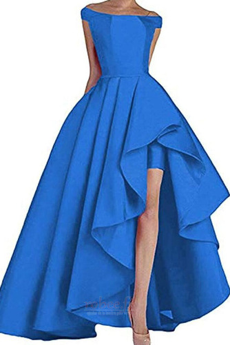 Robe de bal Sans Manches Naturel taille Asymétrique Chic Satin - Page 8