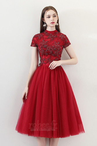 Robe de soirée Mi-longues aligne Naturel taille Chic Ballon Manche de T-shirt - Page 5