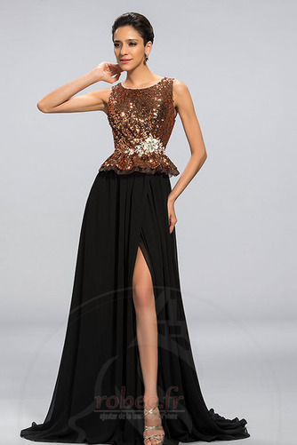 Robe de bal Longue Corsage Pailleté Gaze Pailleté aligne Médium - Page 1