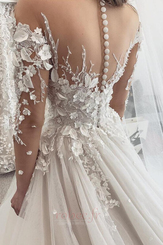 Robe de mariée Manche Longue Norme Manche Aérienne Cathédrale - Page 3