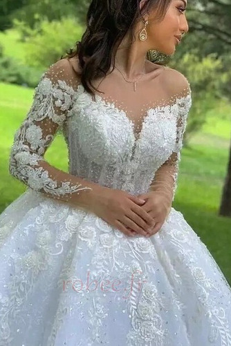 Robe de mariage Tulle Manche Longue Naturel taille Perler Étoilé - Page 2