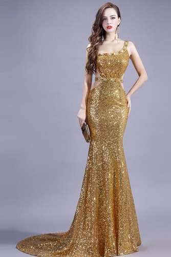 Robe de soirée Longue Dos nu Manquant Une épaule Sirène Scintillait - Page 1