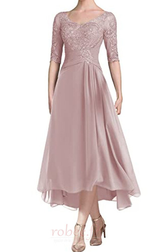 Robe mères Naturel taille Asymétrique Manche Demi Col U Profond - Page 3