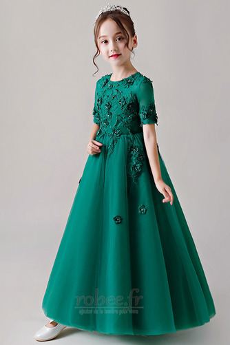 Robe de fille de fleur Broderie Fermeture éclair Epurée Mariage - Page 3