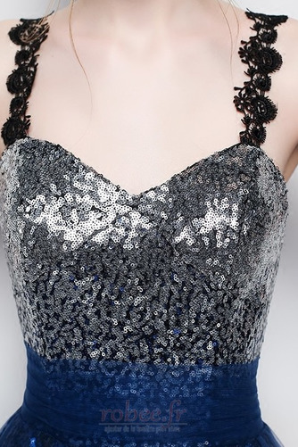 Robe de bal Pailleté Lacez vers le haut Tulle Scintillait Longueur Cheville - Page 5