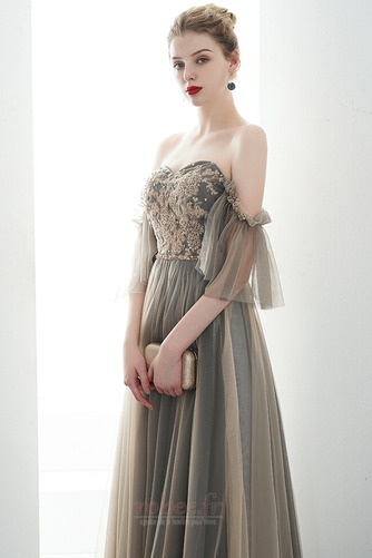 Robe de soirée Tulle Chaussez Ballon a ligne Drapé Longueur Cheville - Page 6