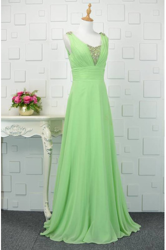 Robe de demoiselle d'honneur Perlé Fourreau plissé Sans Manches - Page 2