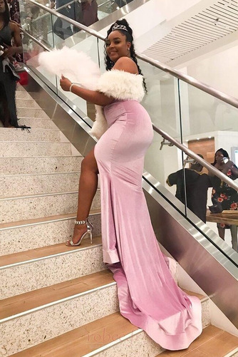 Robe de soirée Norme Velours Naturel taille Sexy Sans Manches - Page 3