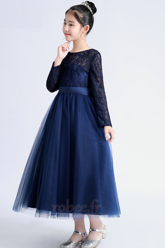 Robe de fille de fleur Dentelle Fermeture à glissière Epurée - Page 4