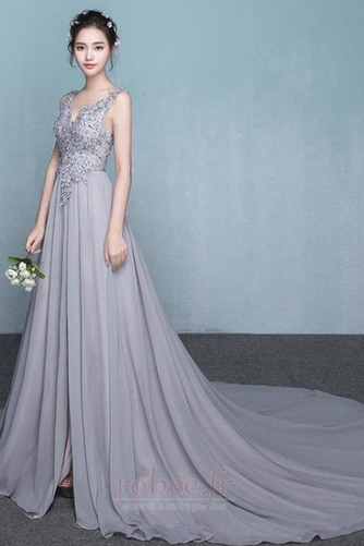 Robe de demoiselle d'honneur Sans Manches Naturel taille Corsage Avec Bijoux - Page 4