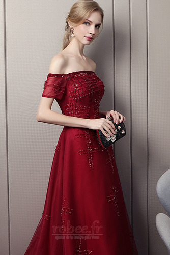 Robe de soirée Naturel taille Fourreau Avec Bijoux Laçage Perle - Page 4