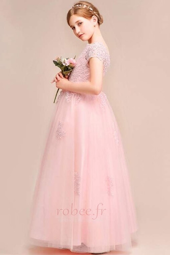 Robe de fille de fleur Mariage Couvert de Dentelle Glissière - Page 2