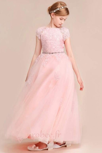 Robe de fille de fleur Mariage Couvert de Dentelle Glissière - Page 4