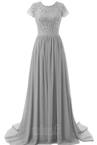 Robe de soirée Naturel taille Vente Dentelle A-ligne Sauge Manche Courte - Page 6