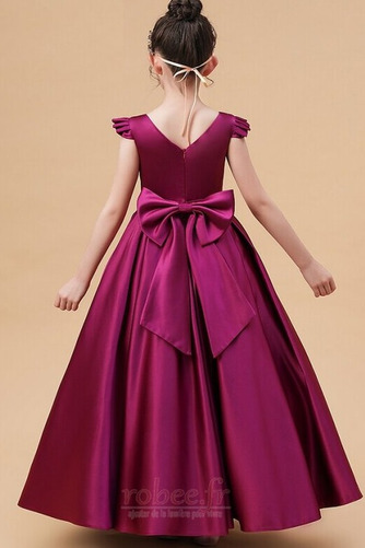 Robe de fille de fleur Elégant Satin Manche Tulipe Col de chemise t - Page 2