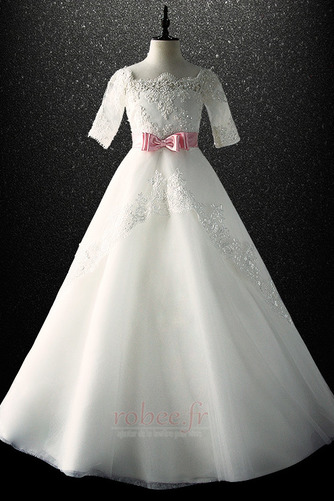 Robe de fille de fleur Cérémonie Laçage Orné de Nœud à Boucle - Page 4