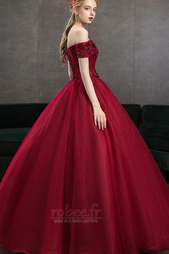 Robe de bal Tulle Manche Courte Perle Fourreau Avec Bijoux Automne - Page 2