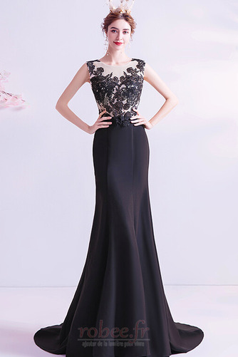 Robe de soirée Traîne Courte Près du corps Sans Manches Naturel taille - Page 1