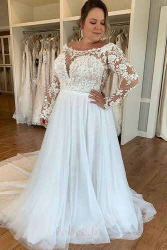 Robe de mariage Manche Aérienne Train de petit Elégant Naturel taille - Page 1