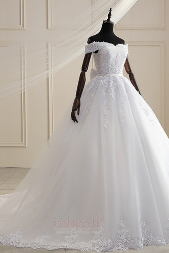 Robe de mariée A-ligne Vente Longue Sans Manches Laçage Sablier - Page 4