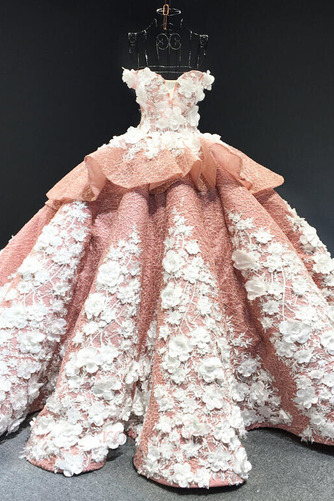 Robe de bal Longue Rosée épaule Cérémonial Manche Courte Mariage - Page 10