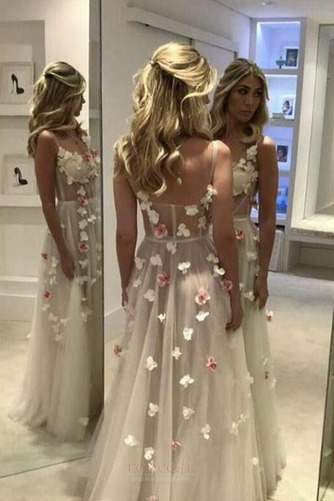 Robe de bal Orné de Rosette Décolleté Dans le Dos A-ligne Elégant - Page 2