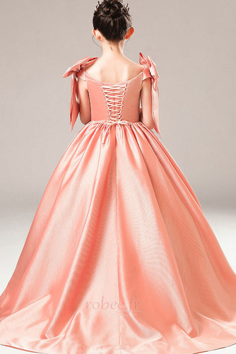 Robe de fille de fleur A-ligne Orné de Nœud à Boucle Satin Drapé - Page 2