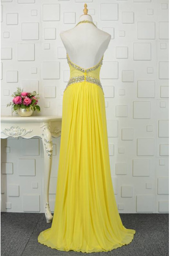 Robe de bal Jaune Dos nu Fourreau Avec Bijoux Naturel taille - Page 3