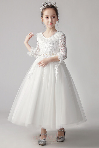 Robe de fille de fleur Balançoire Manche Aérienne Longueur Cheville - Page 3