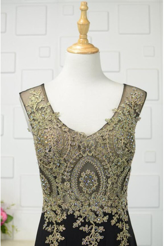 Robe de soirée A-ligne Haute Couvert Cérémonial Col en V Train de balayage - Page 4