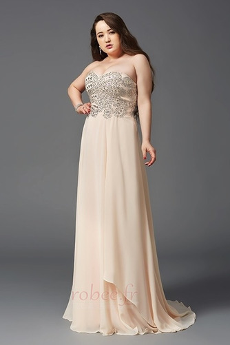 Robe de soirée Sans Manches Perlé Mousseline Fermeture à glissière - Page 4