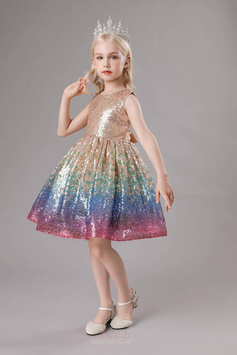 Robe de fille de fleur Scintillait Norme Nœud à Boucles Naturel taille - Page 6