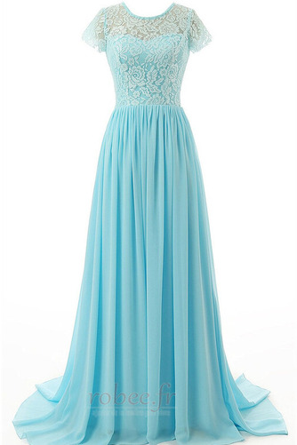 Robe de soirée Naturel taille Vente Dentelle A-ligne Sauge Manche Courte - Page 13