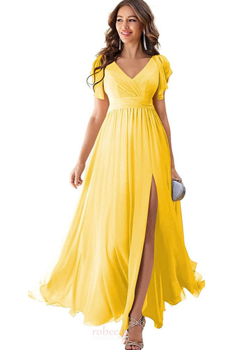 Robe de soirée Vente Laçage Col en V a ligne Manche Lâche Fourchure Frontale - Page 13
