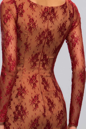 Robe de soirée Traîne Courte Formelle Fermeture à glissière Dentelle - Page 6