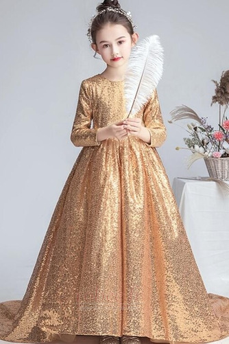 Robe de fille de fleur Manche Longue Ballon Longue Manche de T-shirt - Page 4