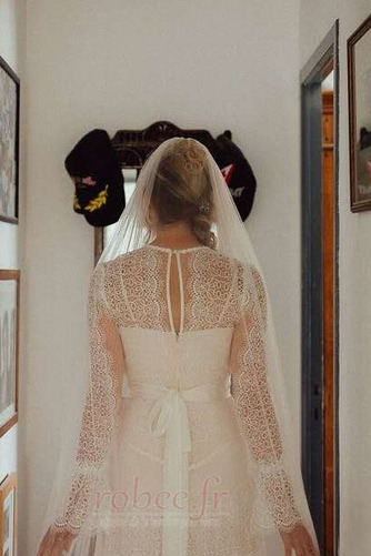 Robe de mariage A-ligne Fermeture à glissière Perspectif Petit collier circulaire - Page 4