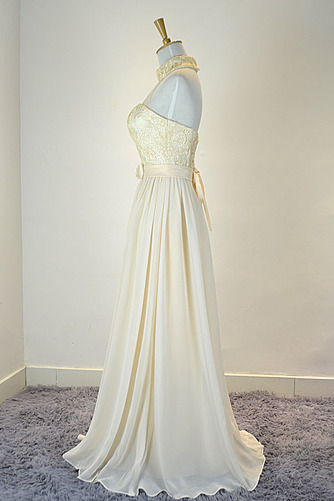 Robe de demoiselle d'honneur Mousseline Mariage Traîne Courte - Page 3