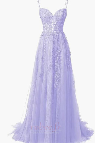 Robe de bal Fermeture à glissière Sans Manches À la masse Dentelle - Page 5