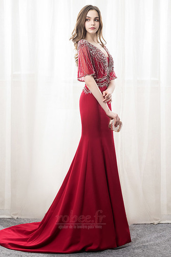 Robe de soirée Manche Lâche Fourreau Avec Bijoux Cérémonial Norme - Page 5