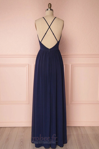 Robe de soirée Mousseline aligne Col en V Sans Manches Simple - Page 12