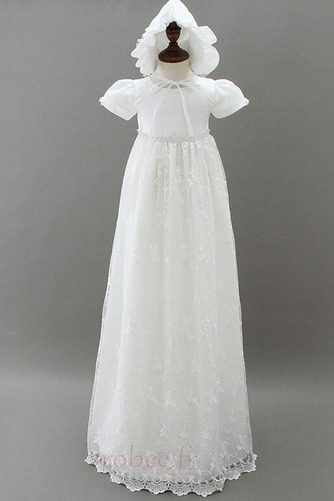 Robe de fille de fleur Chapeau Train de petit A-ligne Formelle - Page 1